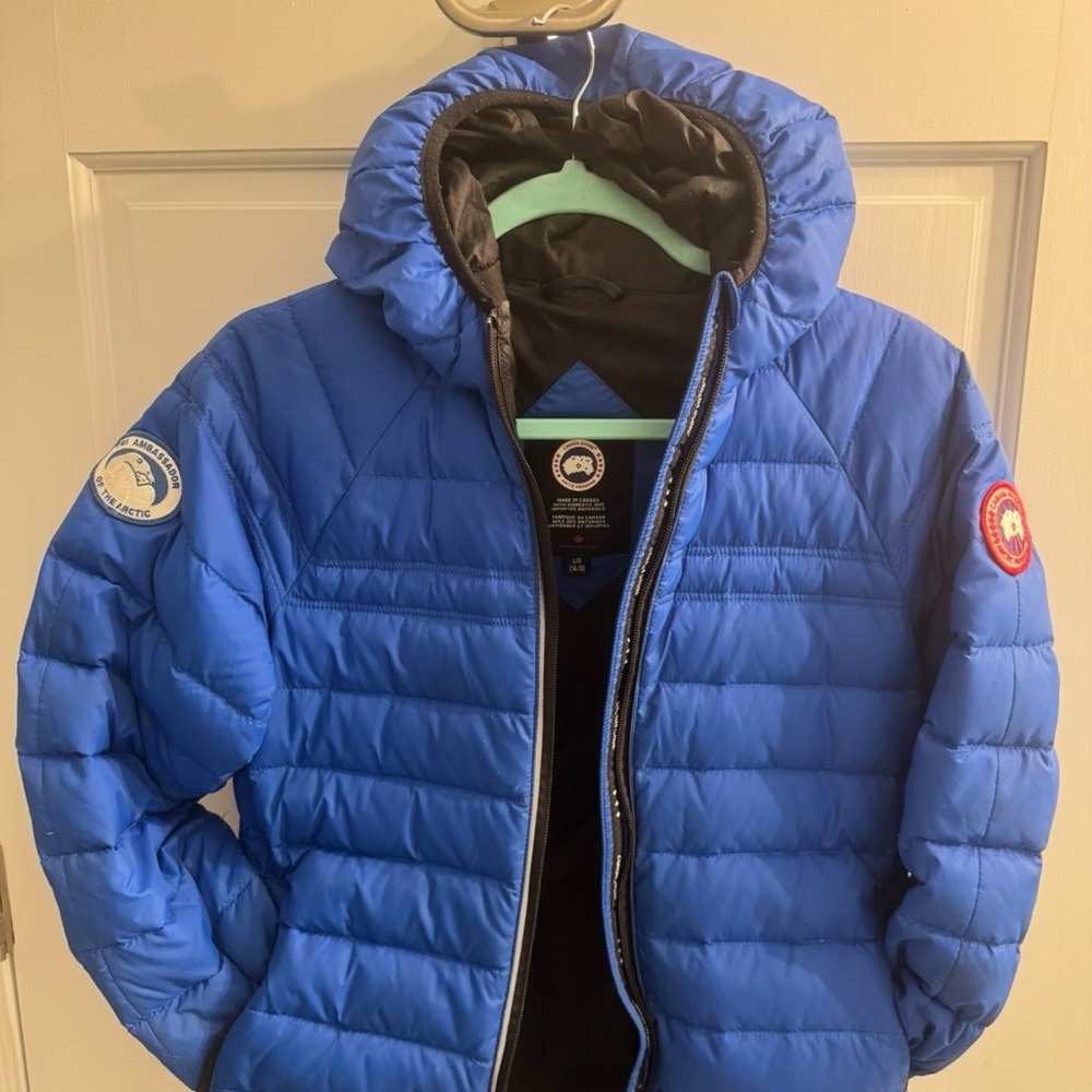 Kids Canada Goose Royal Blue Puffer Jacket